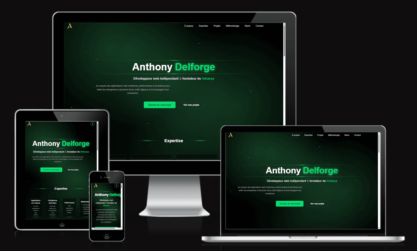 Anthony Delforge – Landing page d’expertise personnelle
